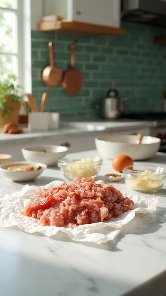 0 raw turkey pizza prep