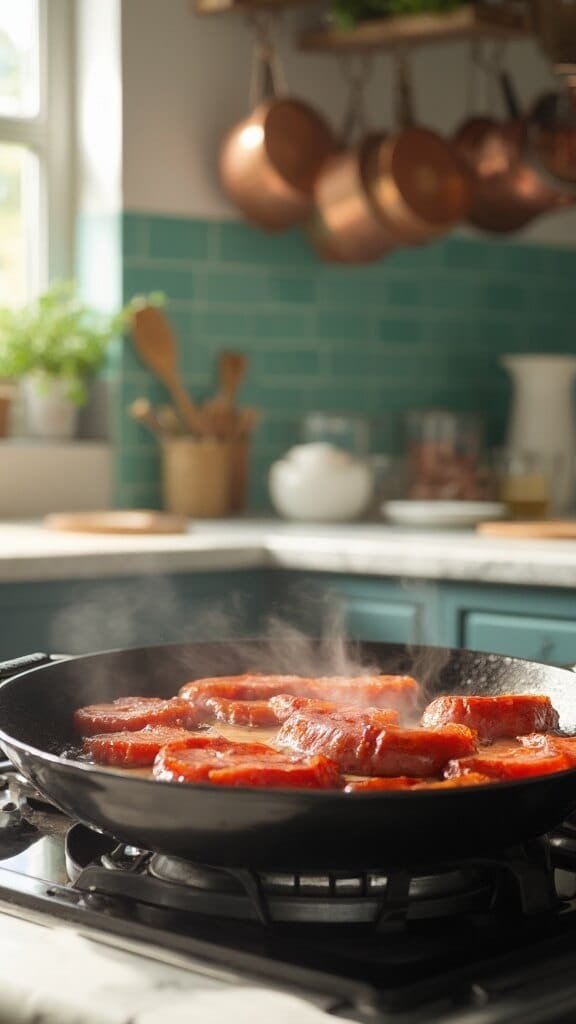 Sausage &Amp; Spinach Skillet 4 0 searing sausage skillet