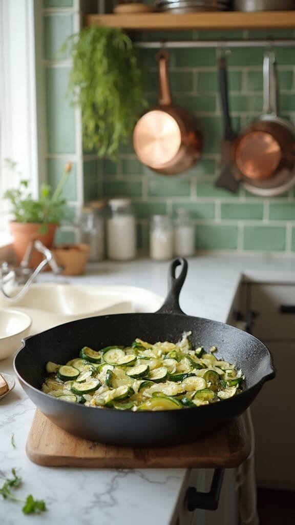 0 veggie saute cast iron