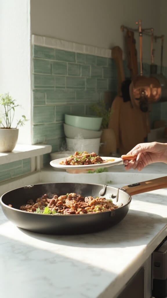 0 warm toasted pecans