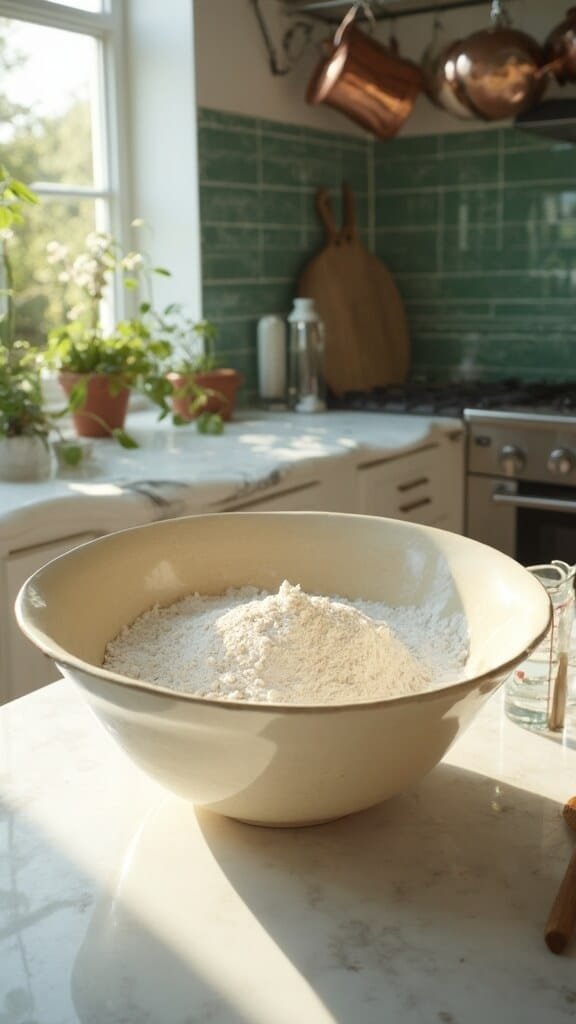 No-Knead Artisan Bread 3 1 bread ingredients prep bowl