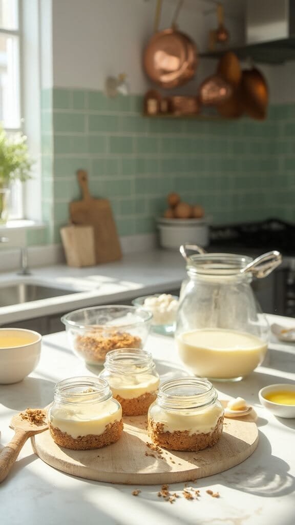 Protein Strawberry Cheesecake Cups 4 1 graham cracker crust prep