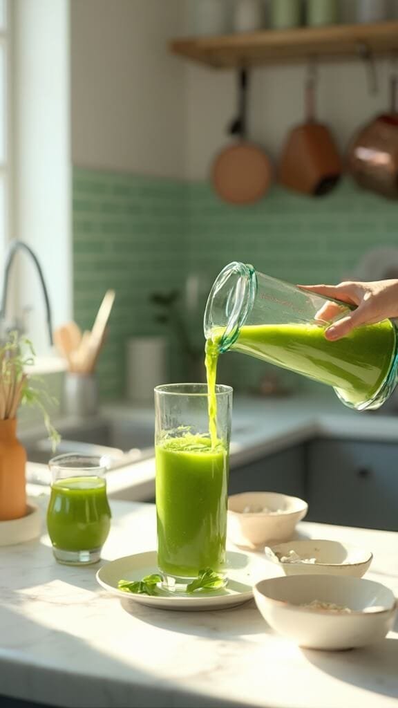 Green Detox Protein Smoothie 6 1 green smoothie pour