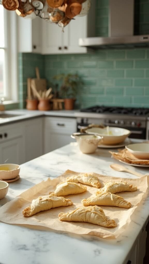 Homemade Apple Turnovers 6 1 turnovers egg wash