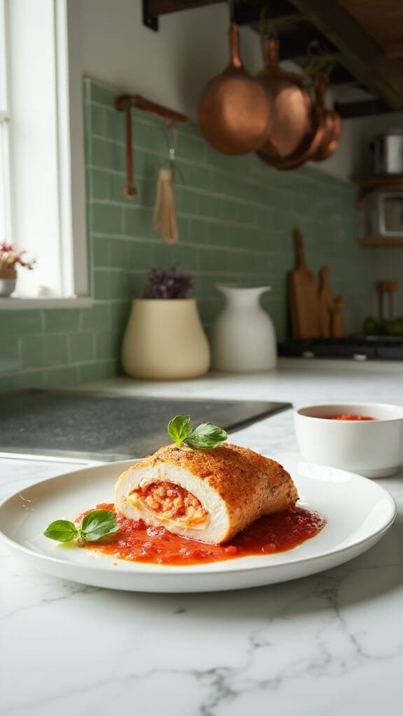 0 chicken pepperoni melt plated