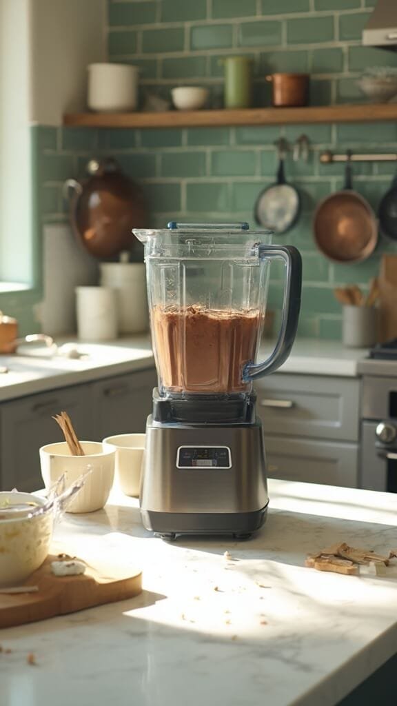 High-Protein Chocolate Fudgesicles 4 0 chocolate blender action