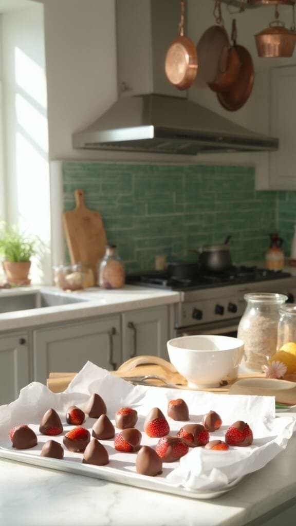 Protein Chocolate-Dipped Strawberries 7 0 chocolate dipped strawberries prep