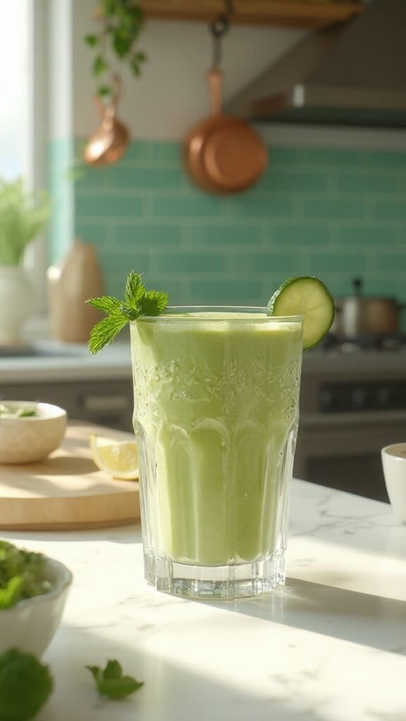 0 fresh mint cucumber smoothie