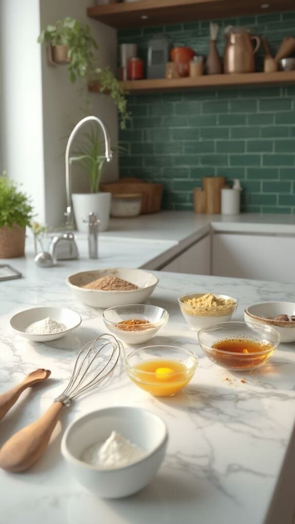 0 healthy baking ingredients prep