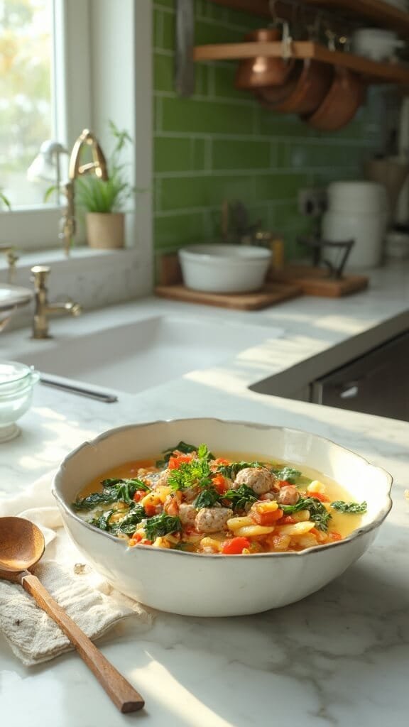 0 italian meatball soup