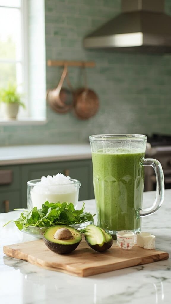 Keto Green Protein Smoothie 3 0 keto smoothie prep