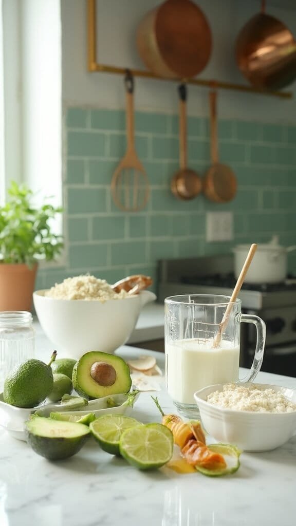 0 lime protein shake prep