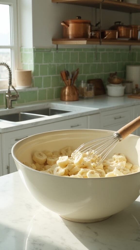 0 mashed banana mixing bowl