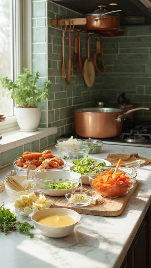 0 minestrone ingredients prep