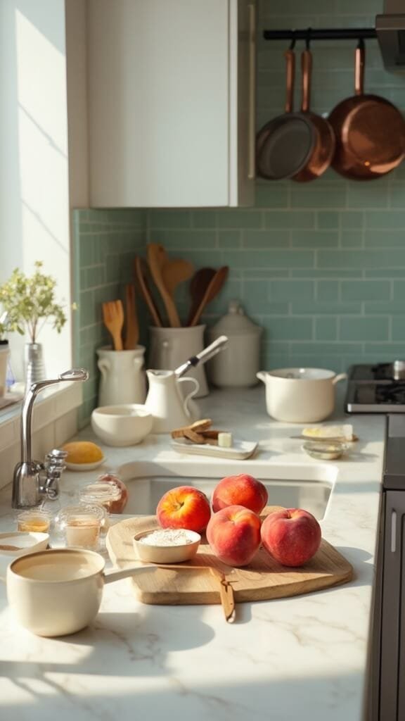 Protein Peach Cobbler (Low-Carb, High-Protein Summer Dessert) 3 0 peach baking ingredients prep