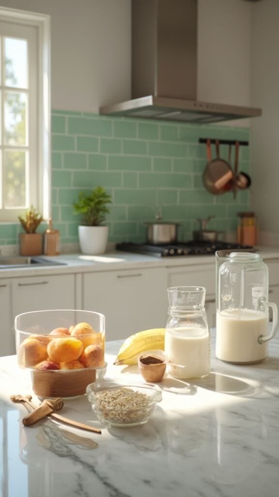 Peach &Amp; Cream Protein Shake 3 0 peach protein smoothie ingredients