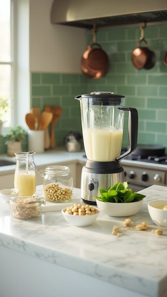 Pistachio Protein Powerhouse Smoothie 3 0 pistachio smoothie prep