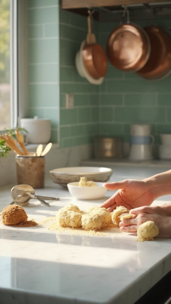 0 rolling cookie dough prep
