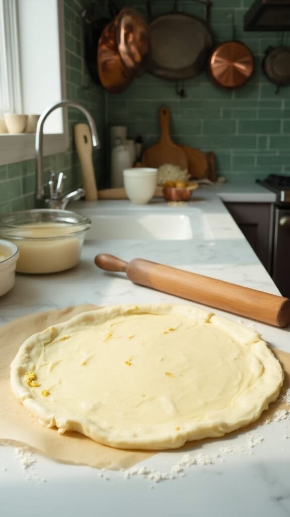 Flaxseed Pie Crust Recipe (Nutty &Amp; High-Fiber) 6 0 rolling pastry dough marble