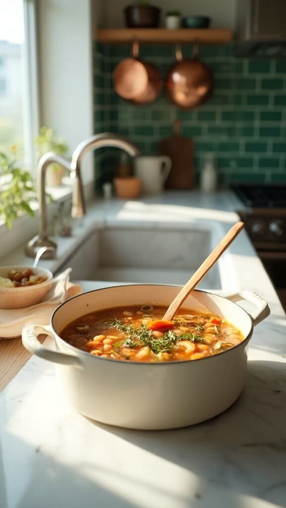 Classic Ham &Amp; Bean Soup 5 0 simmering dutch oven soup