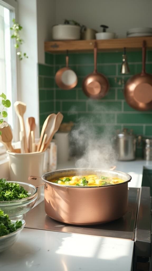 0 simmering potato kale soup