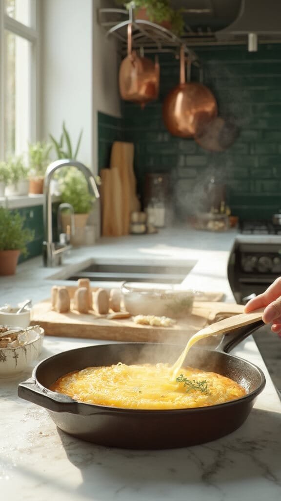 Classic Skillet Cornbread Recipe 5 0 sizzling cornbread pour