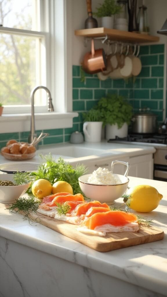 0 smoked salmon prep scene