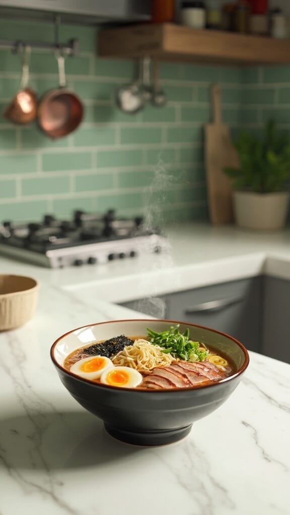 Homemade Pork Ramen 7 0 steaming ramen kitchen