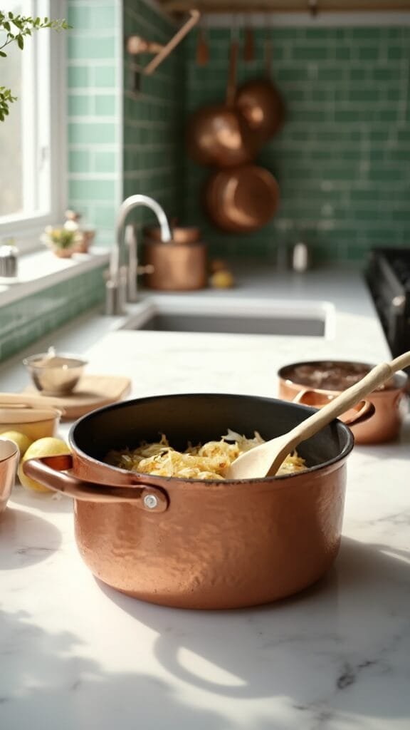 Classic French Onion Soup 4 1 caramelized onions copper pot