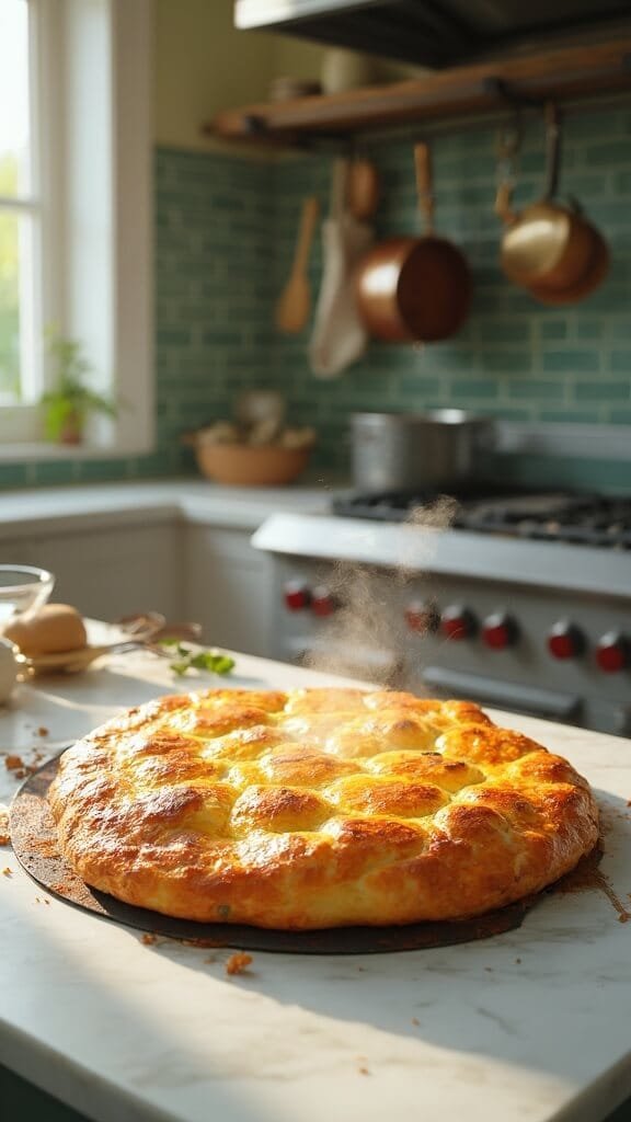 1 golden brown cheese crust