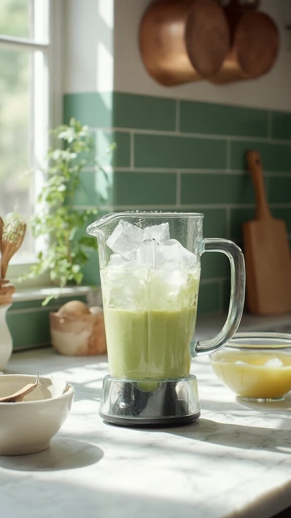 Pistachio Protein Powerhouse Smoothie 5 1 green smoothie blend action