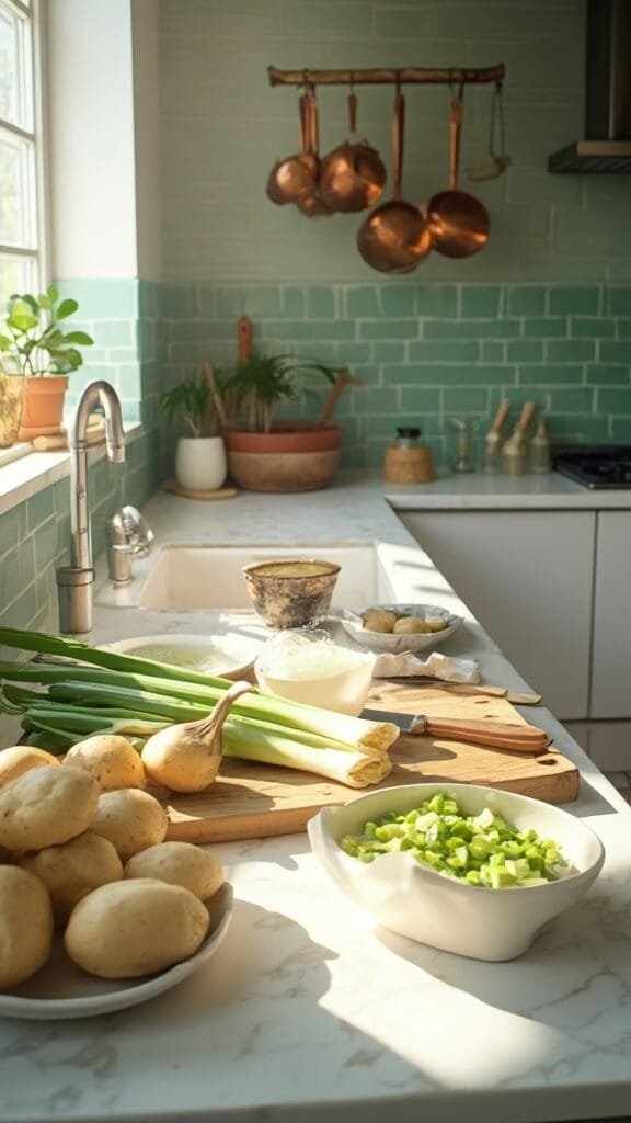 1 modern leek prep scene